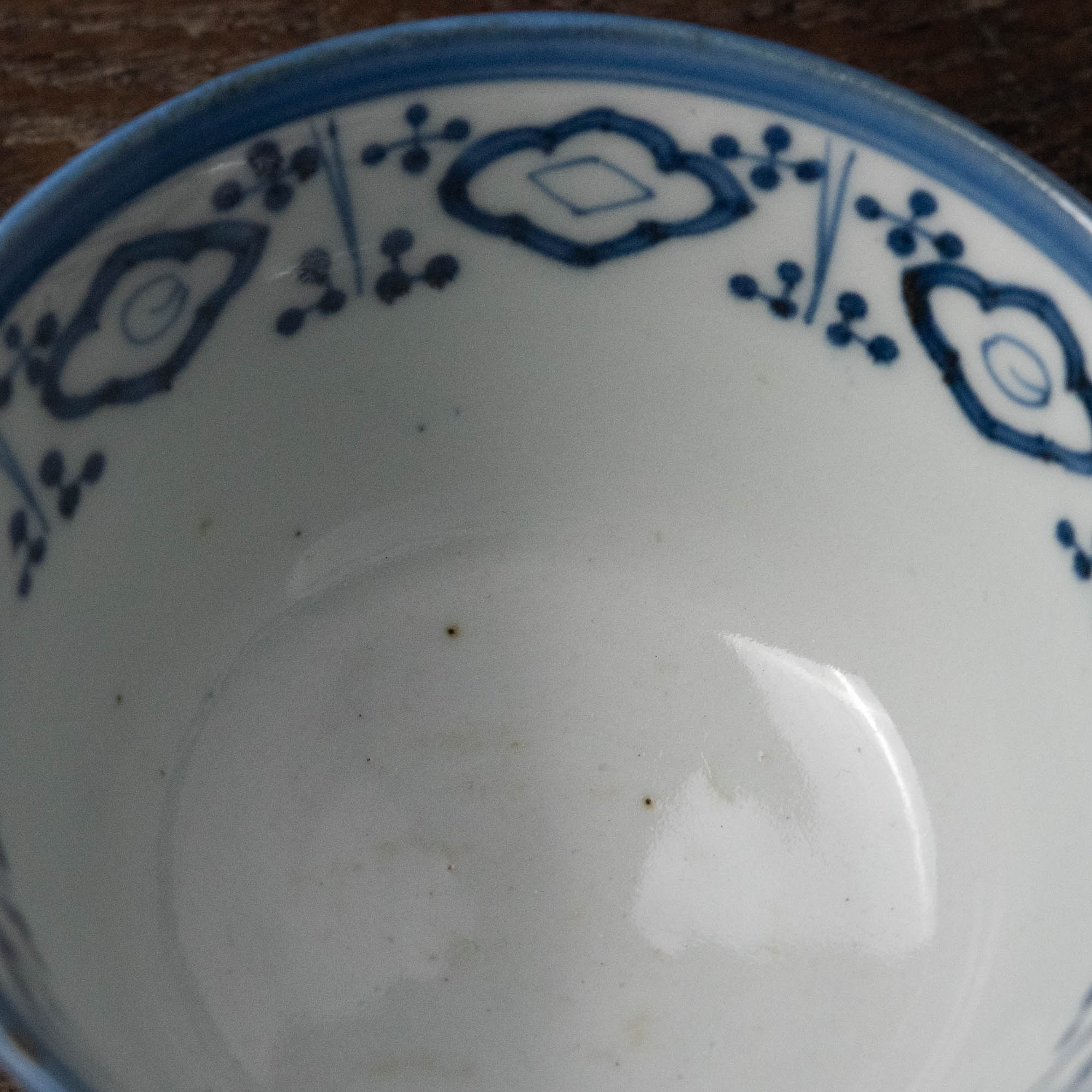 陶磁器 :: 蜃気楼文 伊万里染付 蓋茶碗 2客 | COTTOU.JP 骨董の