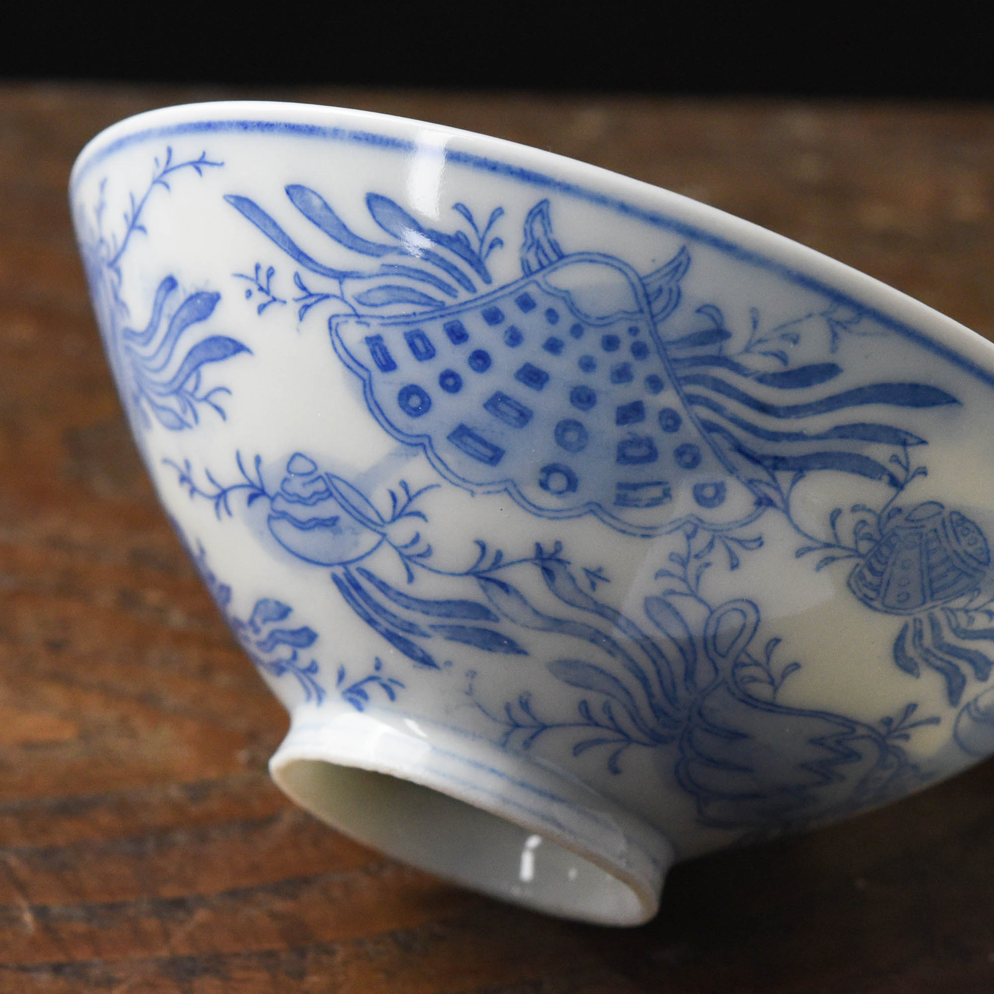 陶磁器 :: 海松貝文 陶精園 印判 ご飯茶碗 | COTTOU.JP 骨董の通販