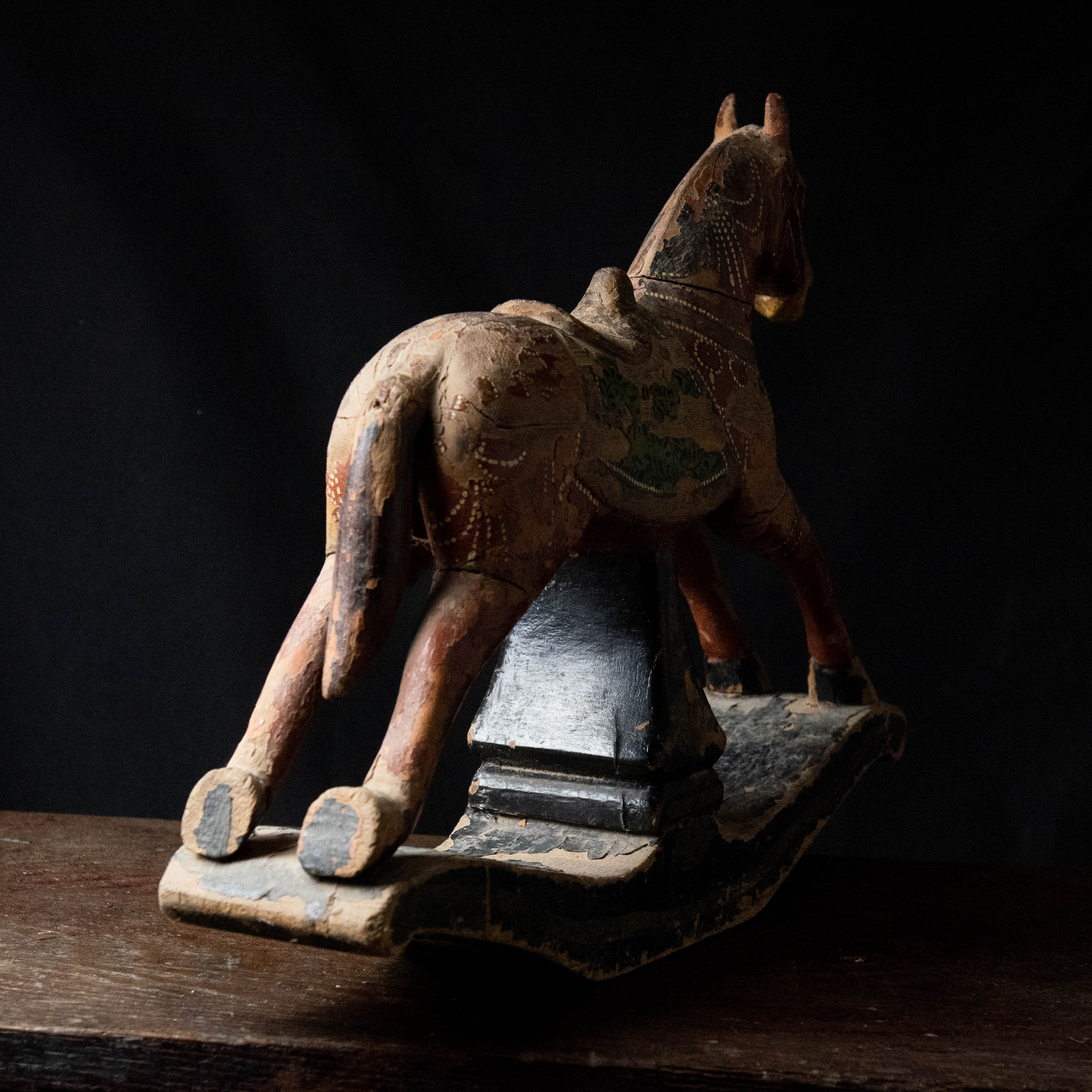 インド ウッド 彫刻 Y254：【インドで購入】透かし彫り 木象 象 3体セット成功の象徴