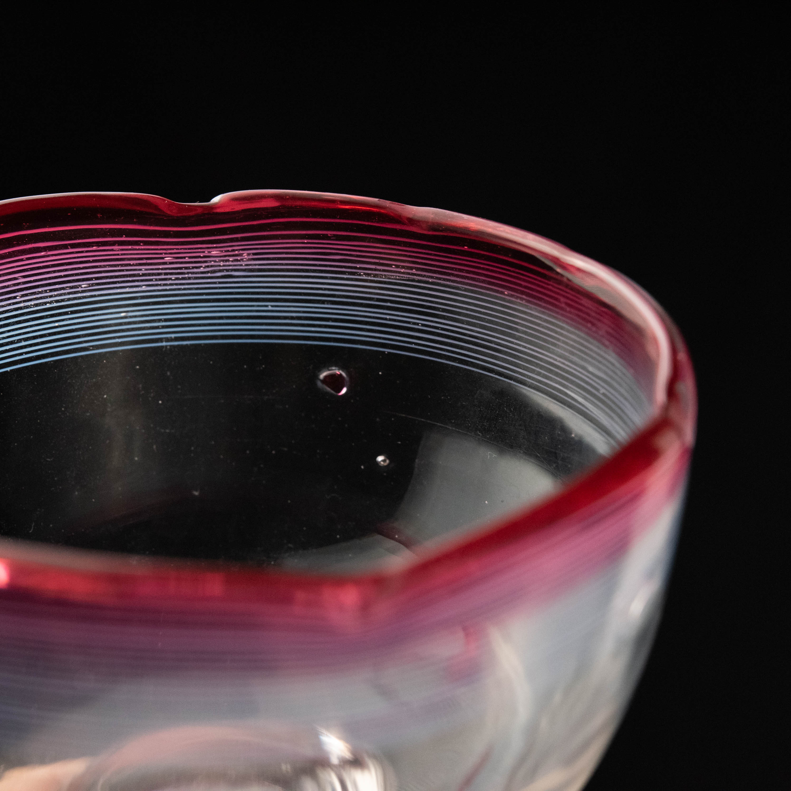 ガラス :: 赤花縁 糸巻き文 氷コップ | COTTOU.JP 骨董の通販 