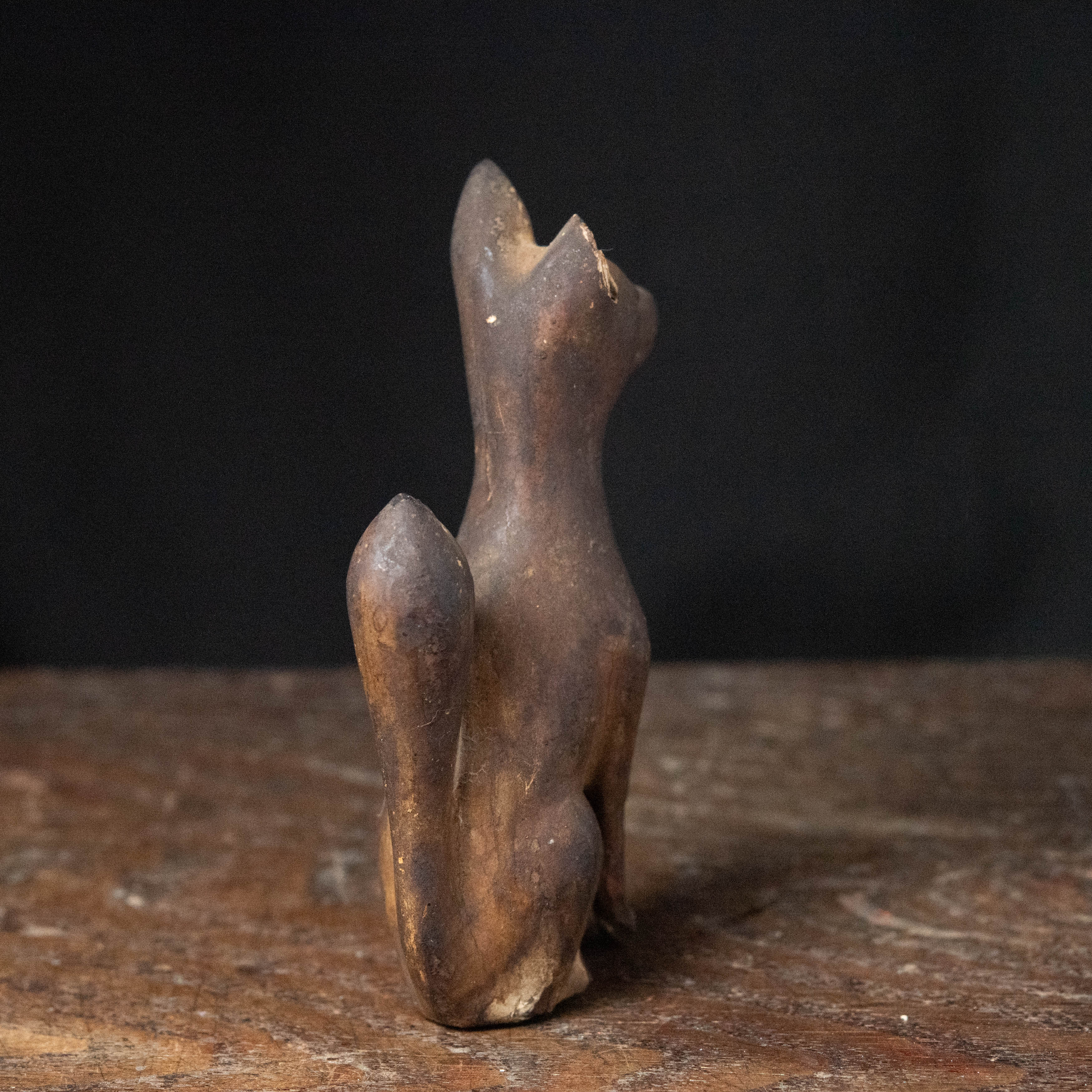 宗教美術 :: 木彫 お稲荷様 狐像 | COTTOU.JP 骨董の通販マーケット