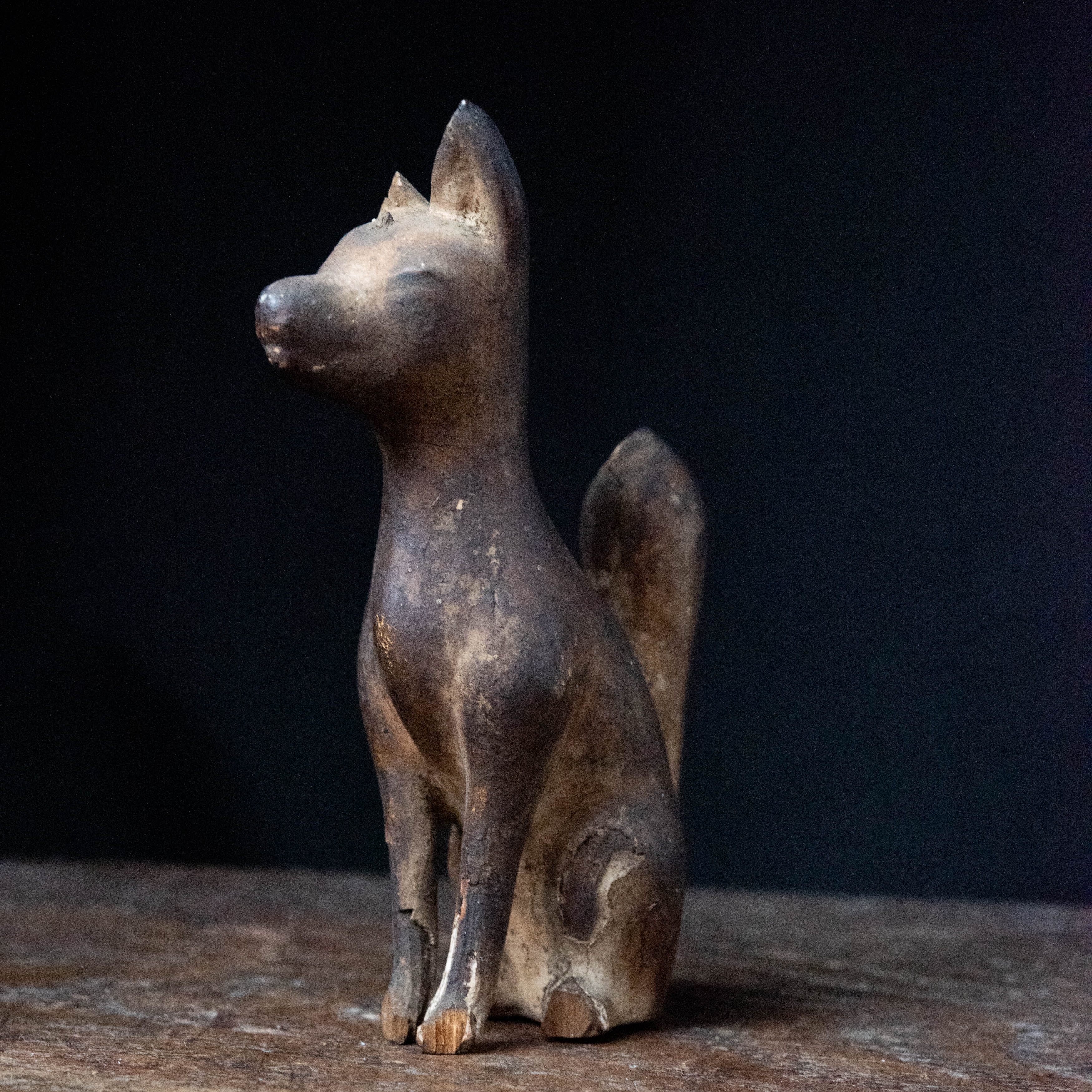 年代物 稲荷様 吉祥 狐さん(きつね) 古美術 宗教美術 年代物 稲荷様