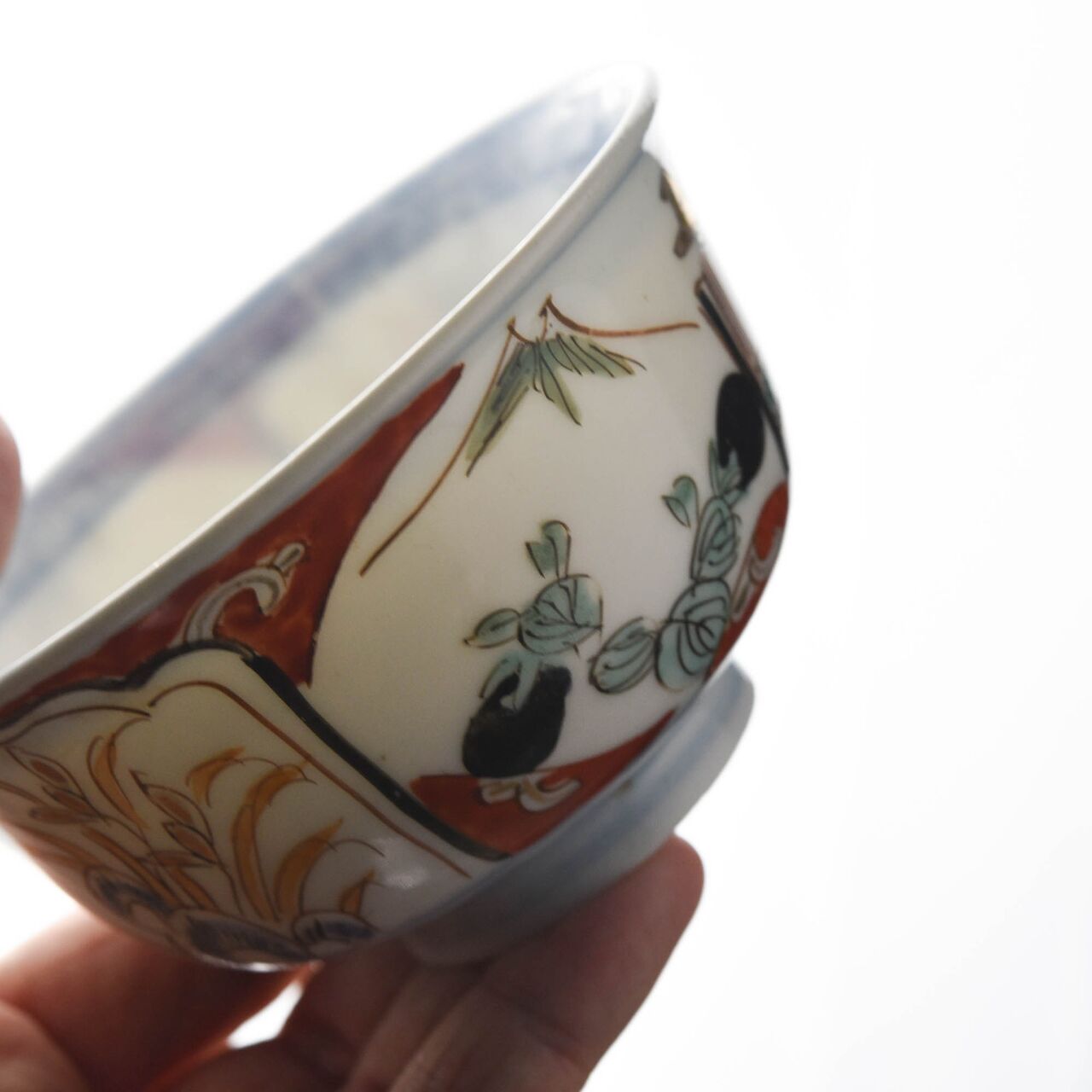 陶磁器 :: 一富士二鷹三茄子 色絵と印判 ご飯茶碗 | COTTOU.JP 陶磁器 :: 一富士二鷹三茄子 色絵と印判 ご飯茶碗 | COTTOU.JP