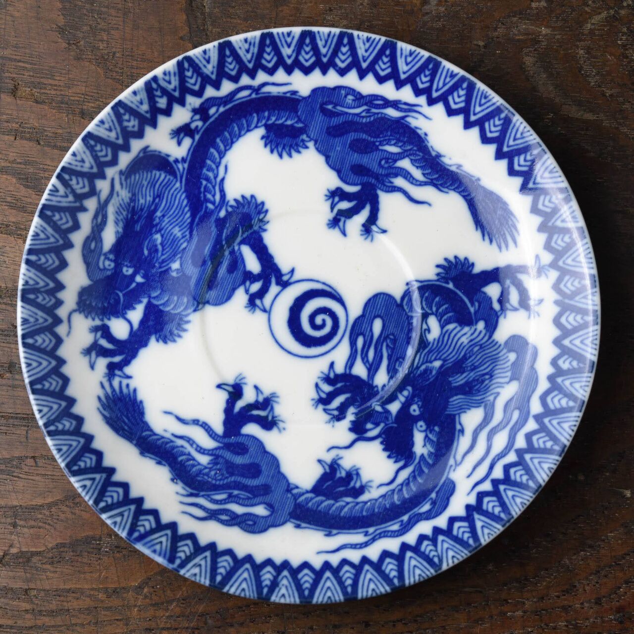 特価ブランド 陶磁器 :: 印判 龍図 卵殻手 カップ&ソーサー | COTTOU.JP 骨董 工芸品