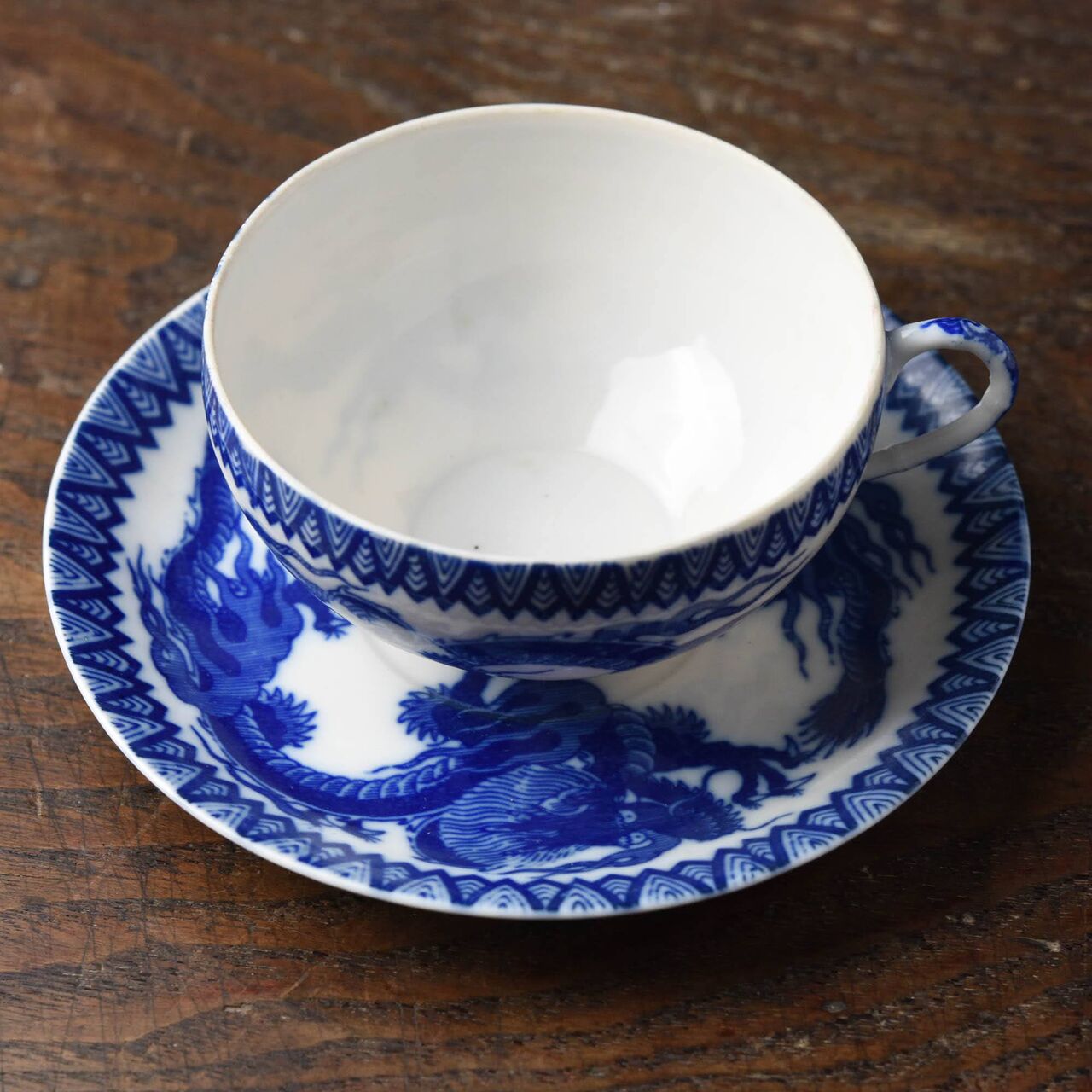 最終値下げ 印判 :: 陶磁器 龍図 骨董 COTTOU.JP | カップ&ソーサー 卵殻手 工芸品