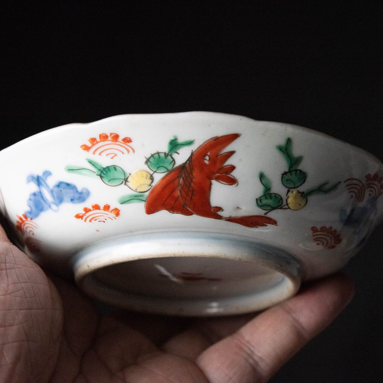 陶磁器 :: 伊万里 色絵 花弁文 皿 3枚 | COTTOU.JP 骨董の通販 
